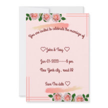 クラシックな結婚式の招待状