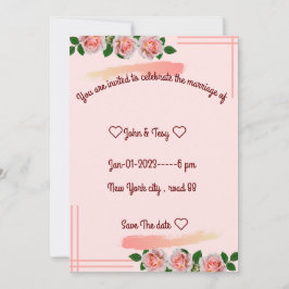 クラシックな結婚式の招待状 招待状