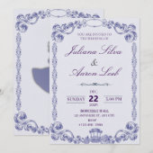 クラシックな結婚式の招待状 招待状 (正面/裏面)