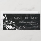 クラシックな結婚式の招待状(Save the Date) セーブザデート (正面)