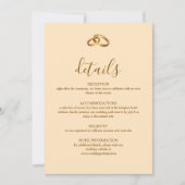 クラシックな結婚式の詳細カード カード (正面)