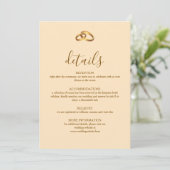 クラシックな結婚式の詳細カード カード (スタンド正面)