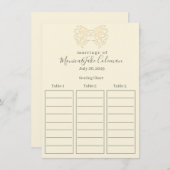 クラシックな結婚披露宴|の着席の図表 エンクロージャーカード (正面/裏面)