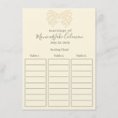 クラシックな結婚披露宴|の着席の図表 エンクロージャーカード (正面)