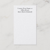 クラシックな縦のカイロプラクティックの名刺 名刺 (裏面)