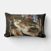 クラシックな翼を持つユニコーンの魔法のフェアリーテールホース ランバークッション (正面)