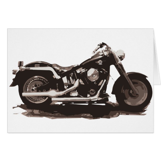 クラシックな脂肪質の男の子のオートバイ (正面横)