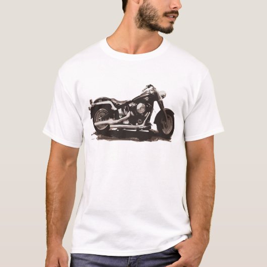 クラシックな脂肪質の男の子のオートバイ Tシャツ (正面)
