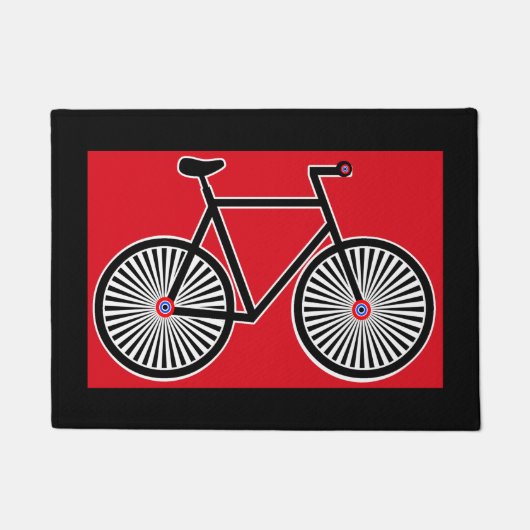 クラシックな自転車ターゲット鐘 ドアマット (正面)