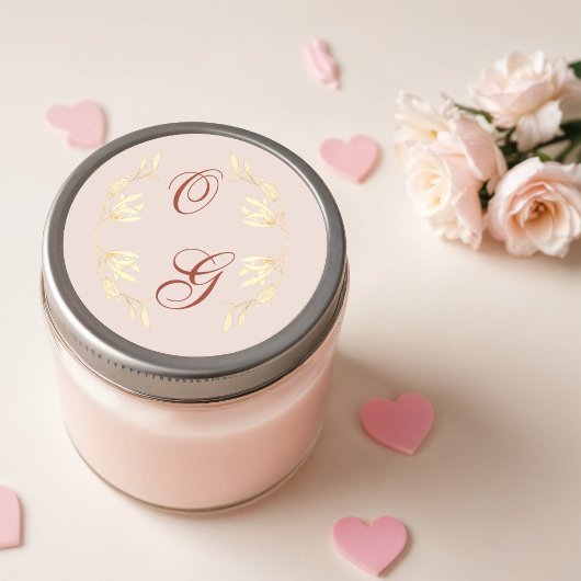 クラシックな花のデザイン ラウンドシール