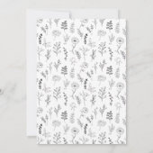 クラシックな花のリース ブライダルシャワーの招待状 招待状 (裏面)