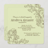 クラシックな花の招待状 招待状 (正面/裏面)