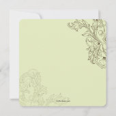 クラシックな花の招待状 招待状 (裏面)