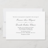 クラシックな花嫁と新郎の招待状 招待状 (正面)