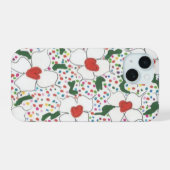 クラシックな花柄 iPhone 15ケース (裏面横)
