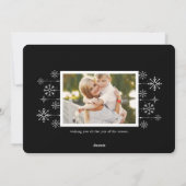 クラシックな花飾り | ホリデー フォト カード (裏面)