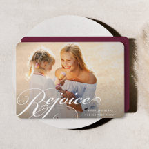 クラシックな花飾り | ホリデー フォト カード