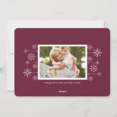 クラシックな花飾り | ホリデー フォト カード (裏面)