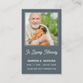 クラシックな葬儀お悔やみ写真祈りカード 名刺 (正面)