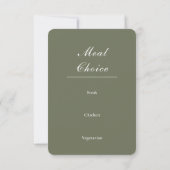 クラシックな装飾フレームの結婚式 出欠カード (裏面)
