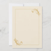 クラシックな装飾枠付きウェディング招待状 招待状 (裏面)