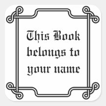 クラシックな装飾用のカスタムな蔵書票の黒及び白