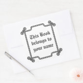 クラシックな装飾用のカスタムな蔵書票の黒及び白 スクエアシール (封筒)