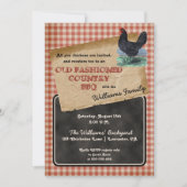 クラシックな裏庭バーベキュー 招待状 (正面)