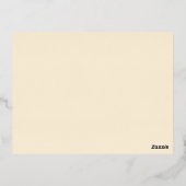 クラシックな赤いストライプの写真用ホリデーカード 箔シーズンポストカード (裏面)