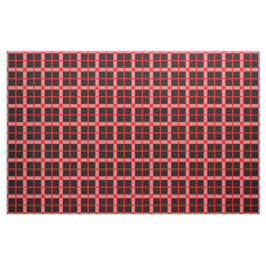クラシックな赤いバラのduskyピンクのタータンチェック格子縞パターン ファブリック