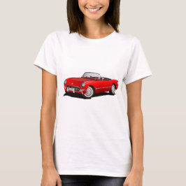クラシックな赤い車 Tシャツ