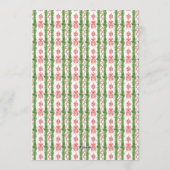 クラシックな赤と白のシノワズリー・ガーランド グランミレニアル 招待状 (裏面)