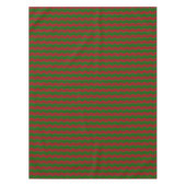 クラシックな赤と緑のクリスマス テーブルクロス (正面)