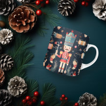 クラシックな赤と青のカラフルなクリスマス ナッツクラッカー