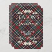 クラシックな赤 ダークブルー グリーン プライドパターン シーズンカード (正面/裏面)