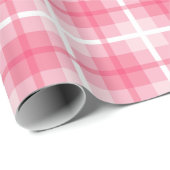 クラシックな赤、ピンク、白のチェック柄 ラッピングペーパー (ロールコーナー)