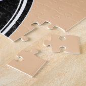 クラシックな車のガレージのぎざぎざ ジグソーパズル (側面)