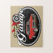 クラシックな車のガレージGTO ジグソーパズル (縦)