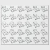 クラシックな車のギフトの包装紙 ラッピングペーパー (フラット)