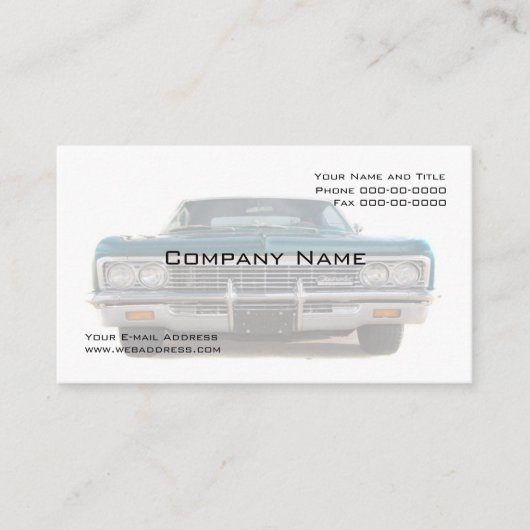 クラシックな車のコレクターの名刺 名刺 (正面)
