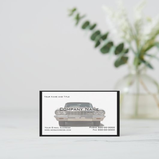 クラシックな車のコレクターの名刺 名刺 (スタンド正面)