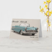 クラシックな車の挨拶状 カード (黄色い花)