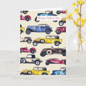 クラシックな車の父の日カード カード (黄色い花)