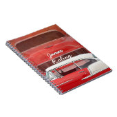 クラシックな車のChevy Bel Airの赤く白いヴィンテージのごまかし ノートブック (右側)