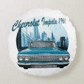 クラシックな車シボレー・インパラ1961年 ラウンドクッション (正面)