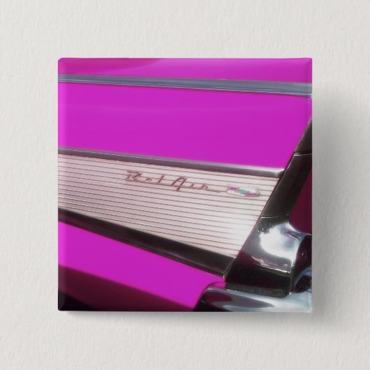 クラシックな車: シボレーBel Air 缶バッジ (正面)