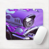 クラシックな車: 燃えるようなフードが付いているシボレー マウスパッド (マウス)