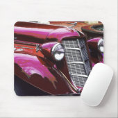 クラシックな車: 金褐色 マウスパッド (マウス)