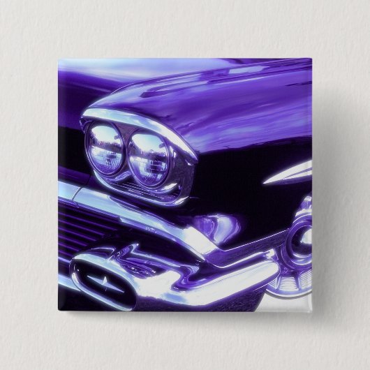 クラシックな車: 1958年のシボレー 缶バッジ (正面)