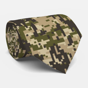 クラシックな軍のデジタル迷彩柄パターン ネクタイ